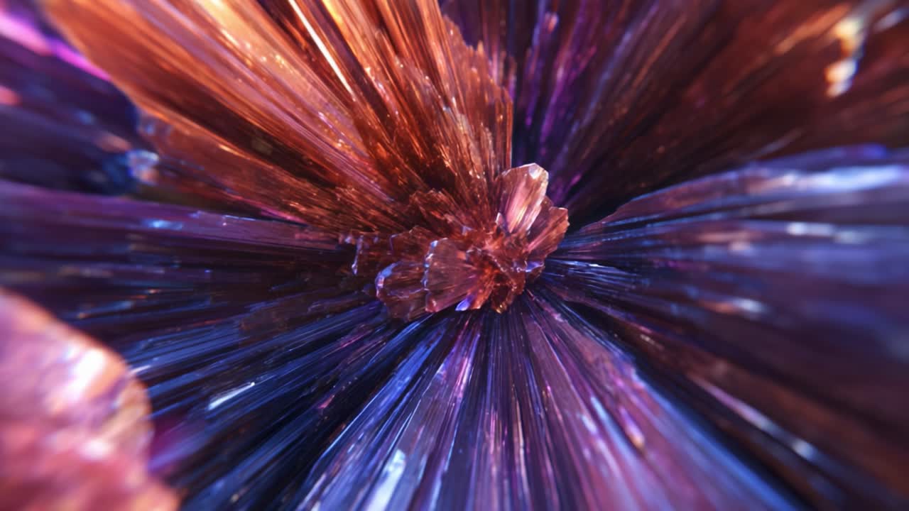 A Mesmerizing Journey Through Vibrant Crystalline Structures Revealing Glorious Colors and Intricate Patterns, Captured in Stunning Detail with a Unique Perspective