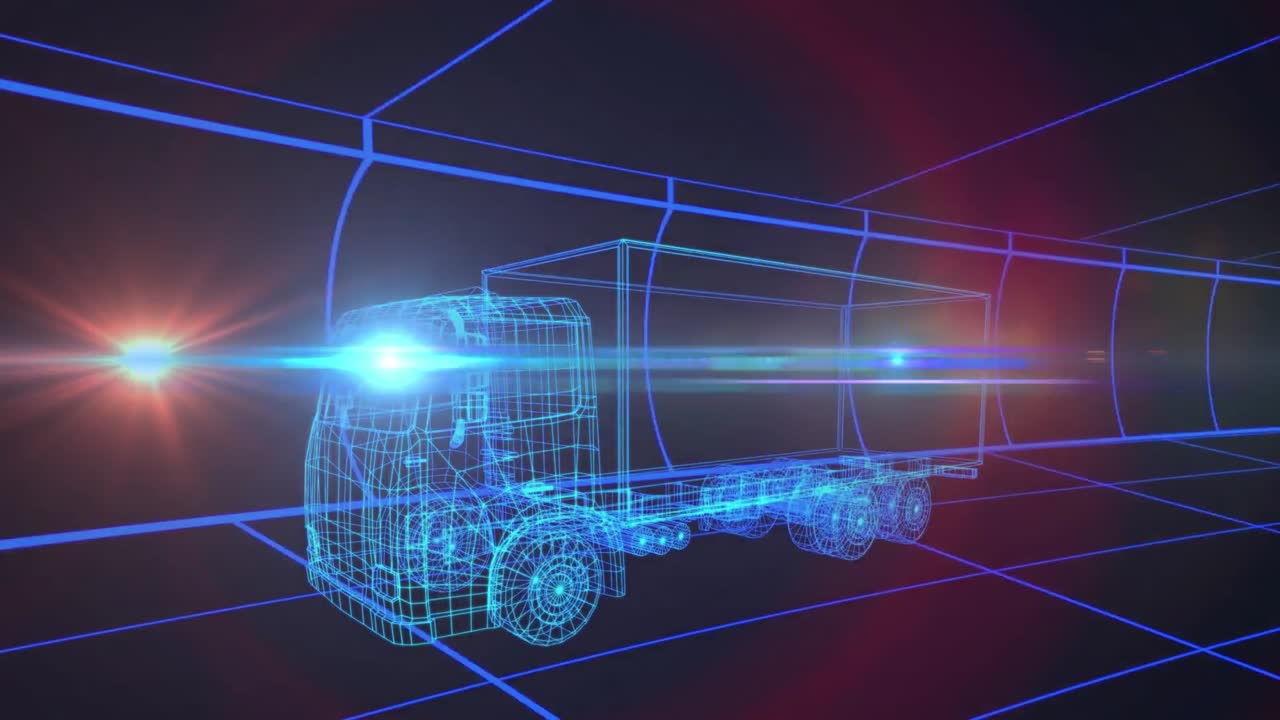 데이터 처리 및 연결 네트워크의 애니메이션 검은 바탕에 회전하는 뇌