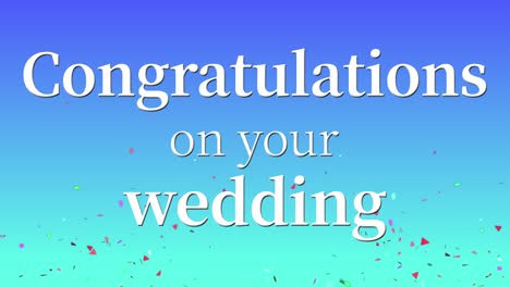 congratulations on your wedding message text animation motion graphics