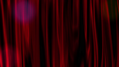 red curtains