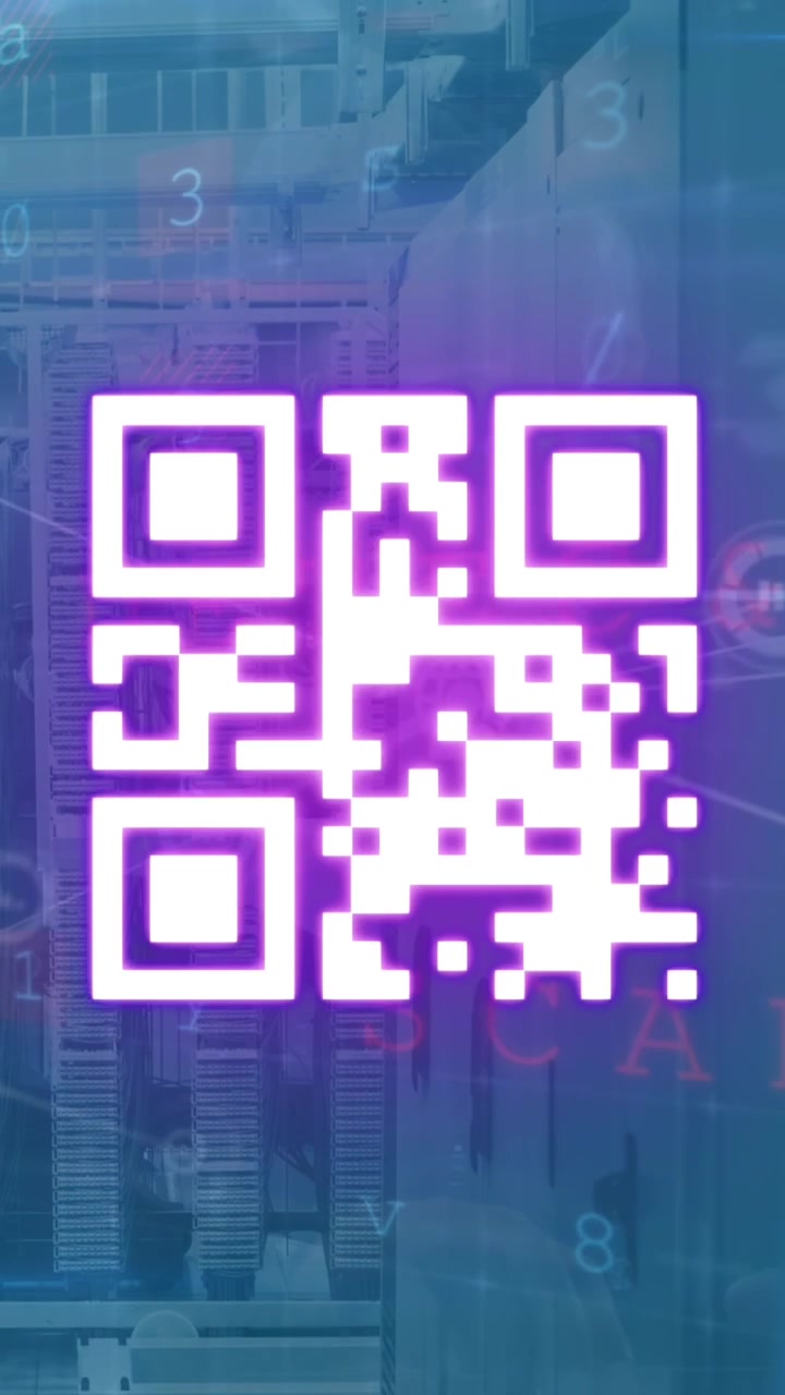 Animation of security qr code over security qr code