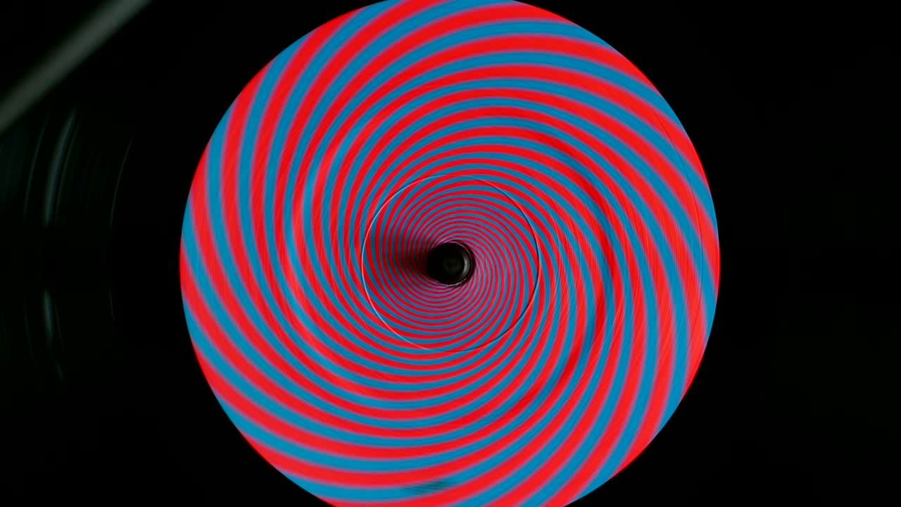 Spinning vinyl record