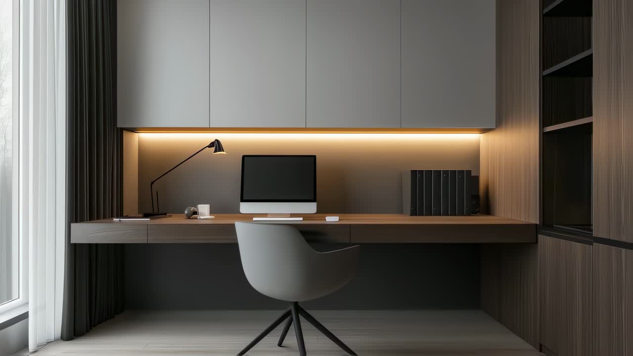 современный минималистский домашний офис