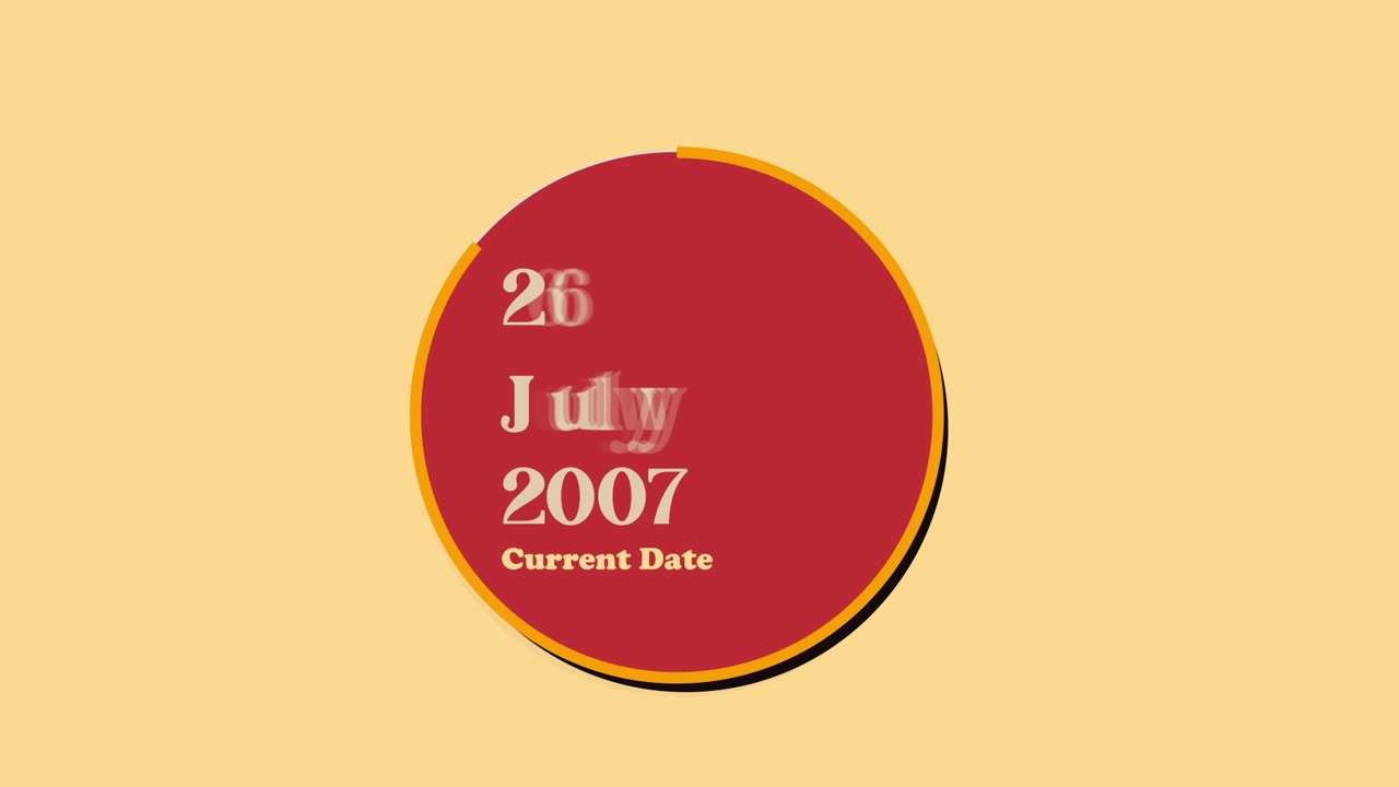 Contatori data con badge circolare