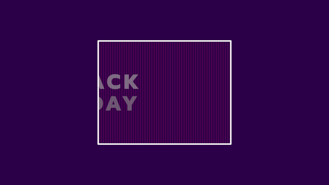 모던 블랙 프라이데이 텍스트 프레임에 보라색 그라디언트