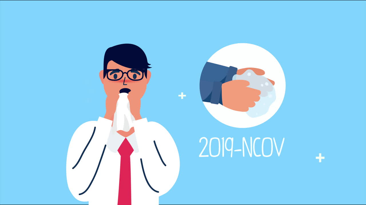 코로나19 팬데을 예방하는 방법과 함께 아픈 사람