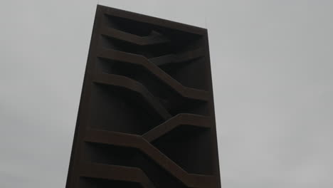 abstract, geometric steel stairway construct