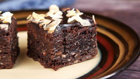chocolate almond brownies