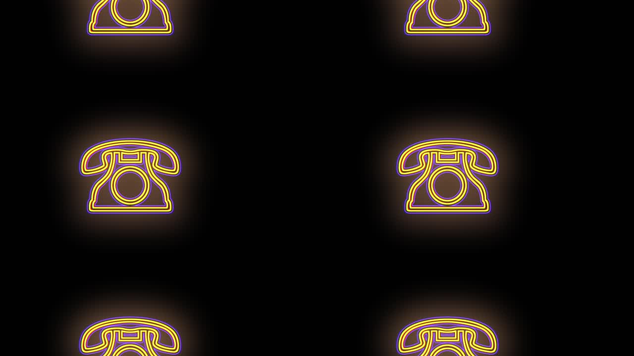 пульсирующий неоново-желтый винтажный узор телефона в рядах 9