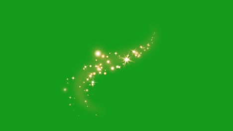 shining star particles motion graphics with green screen background