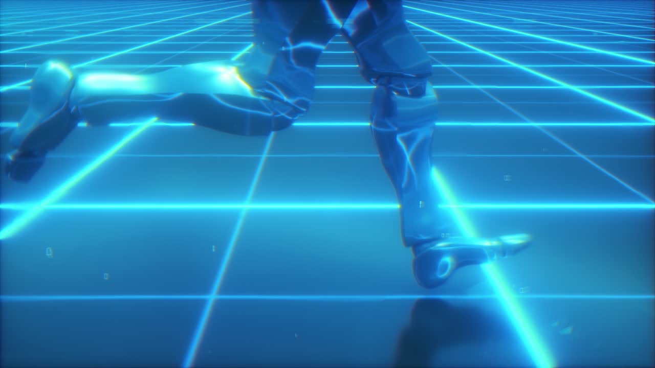 네온 그리드에서 달리는 로