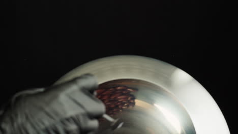 polishing a brass instrument