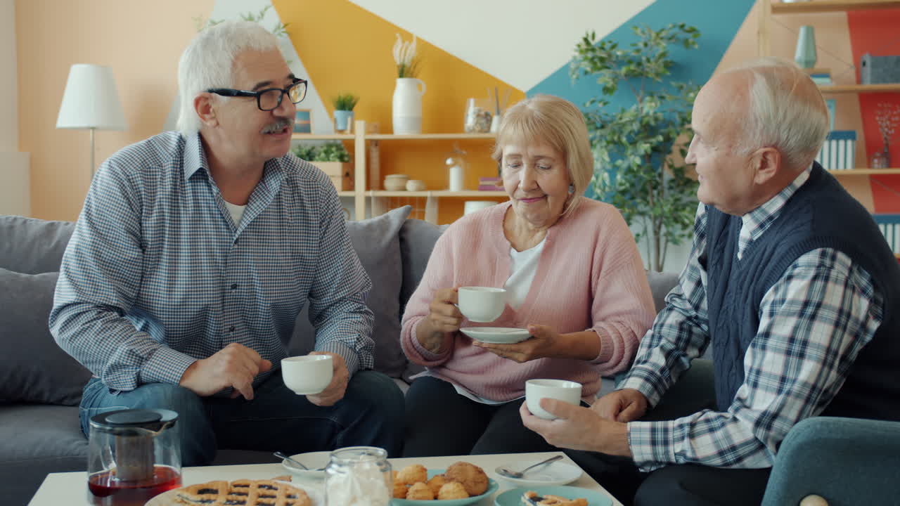Senior Friends Enjoying a Tea Party