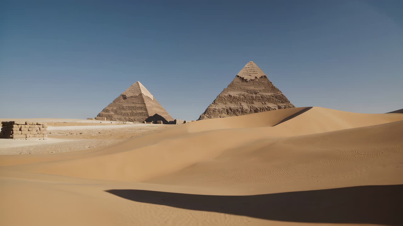 Ancient Egyptian Pyramids in the Desert