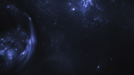 dark blue giant wormhole curves the space around it