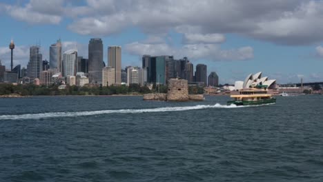 Horizonte-De-Sydney,-Australia,-Teatro-De-La-ópera,-Puente-Del-Puerto