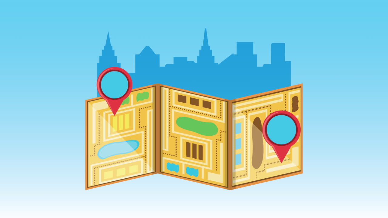 City Map with Markers