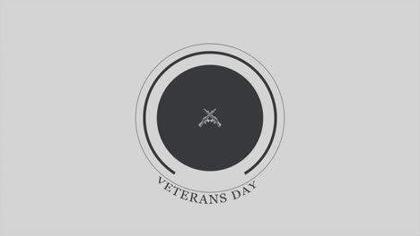 día de los veteranos con ametralladoras militares