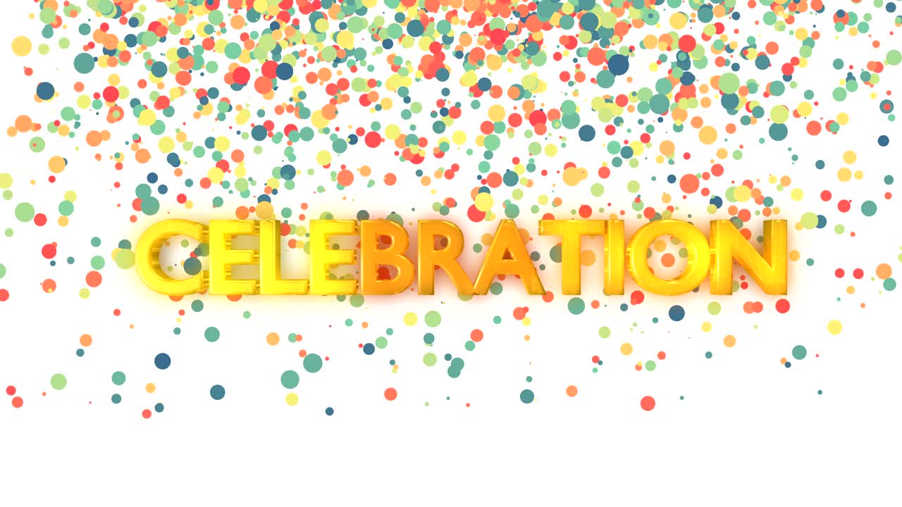 입자 색의 배경으로 축하 텍스트