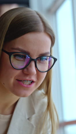 business woman discussing project or having a conversation