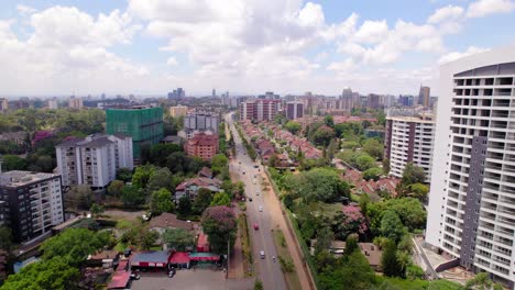 drone stock footage of kilimani in nairobi