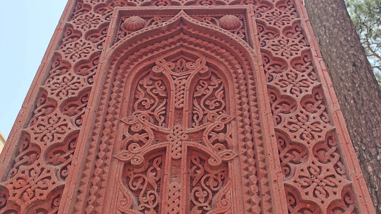 Intricate Stone Carving on an Armenian Khachkar Cross-Stone