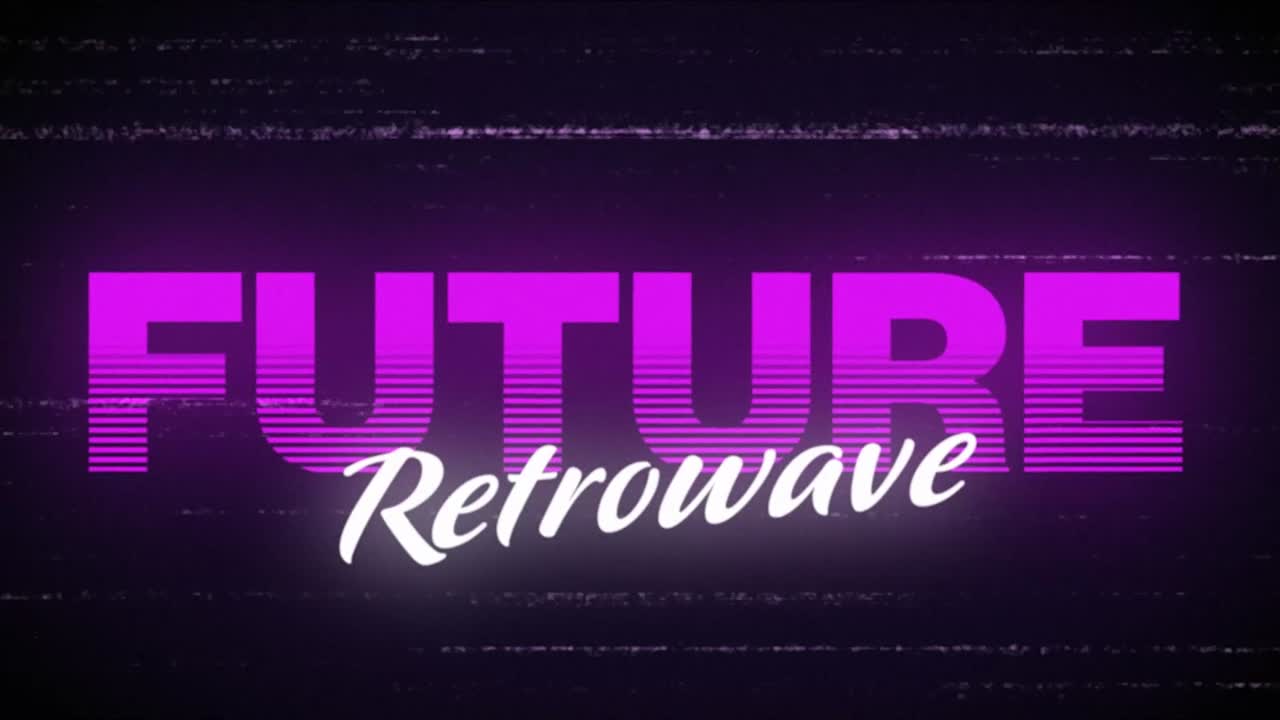 Animated Retro and Future Text Titles with Glitch Effect