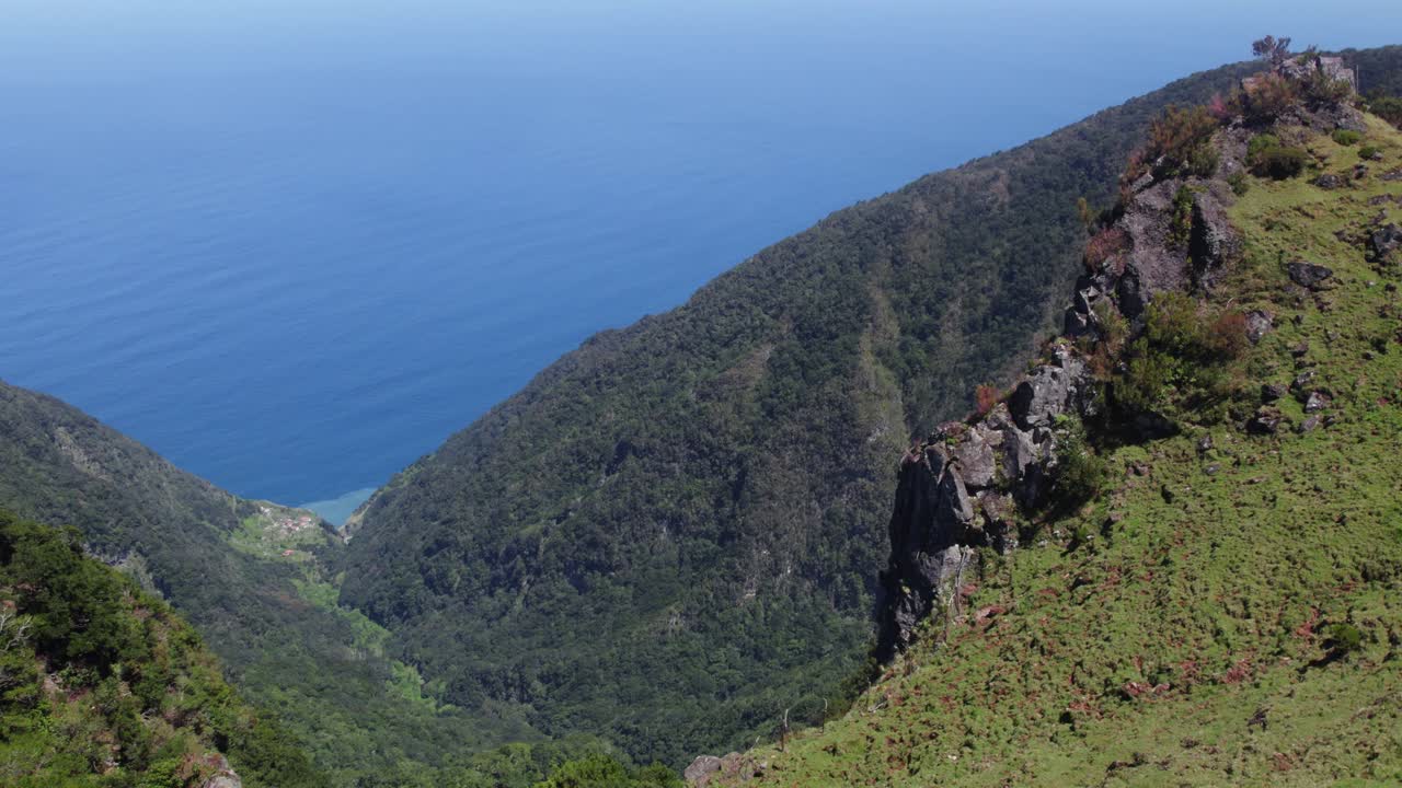 Coastal Mountain Valley View from Above