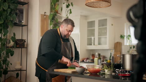 chef preparing food in a kitchen