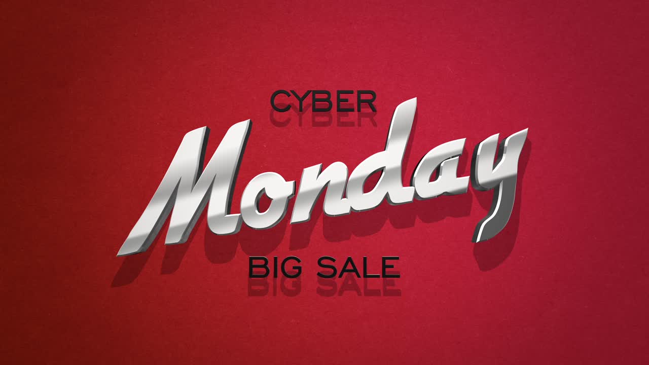 lunes cibernético retro y texto de gran venta en textura grunge roja al estilo de los años 80