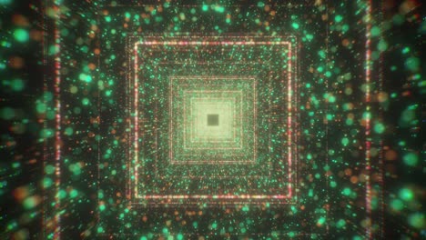 abstract 3d tunnel of light and squares