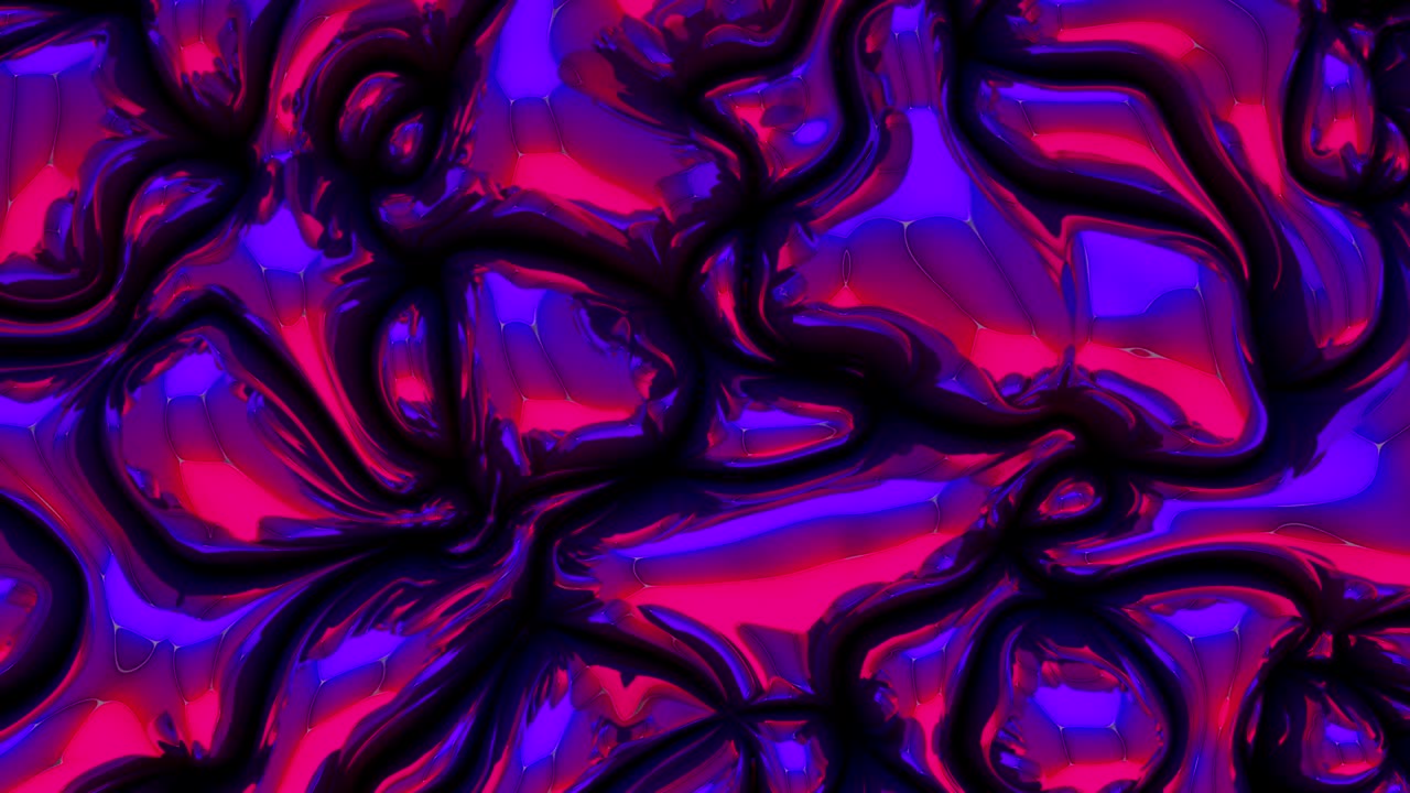 fondo holográfico abstracto en bucle 3d. superficie ondulada con ondas y burbujas. textura vibrante de moda, textil de moda, diseño gráfico, textura metálica animada.