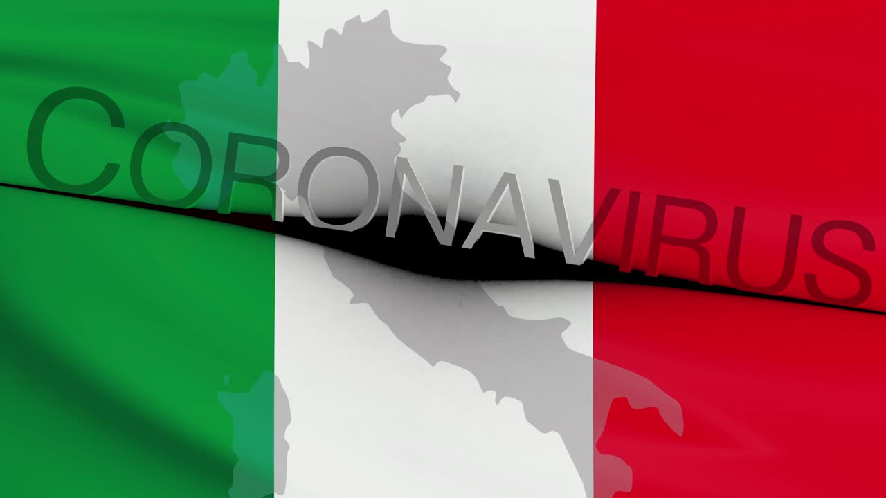 이탈리아에서 코로나 바이러스 애니메이션
