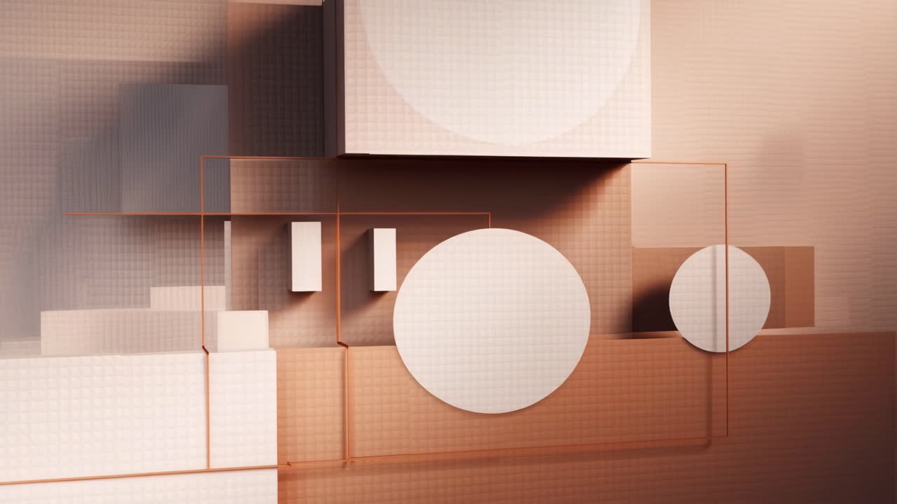 Abstract Geometric Composition with Muted Colors and Textures