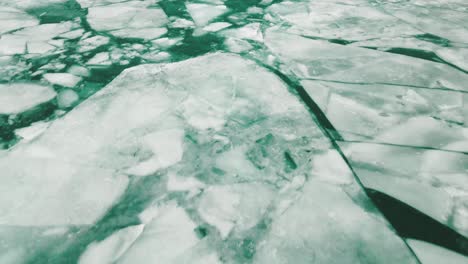 Lago-Michigan-Helado-Drone-De-Arriba-Hacia-Abajo