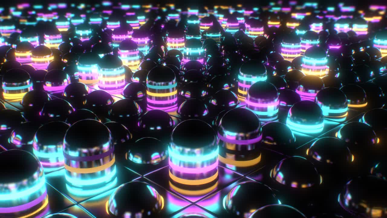 밝은, 빠른, 박이는, 거리는, 네온, 추상적인, 그리드, 튜브, 배열, 피스톤, 4k, 원활한, vj, 루프, 모션, 배경 애니메이션.