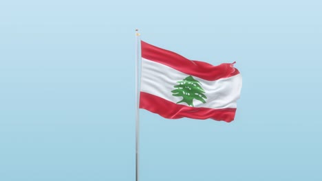 lebanon flag with alpha and background with different angle of movement