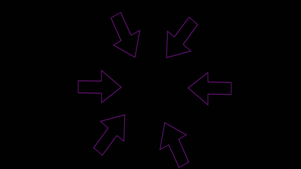 Pointer arrows many arrows point inward towards the center hand drawn animation competition business