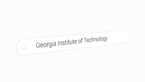 Typing-Georgia-Institute-of-Technology-on-the-Search-Engine