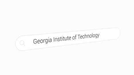 escribiendo instituto de tecnología de georgia en el motor de búsqueda
