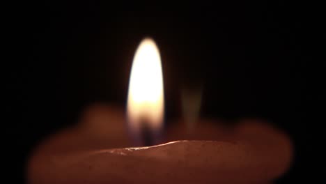 candle in the dark, close-up