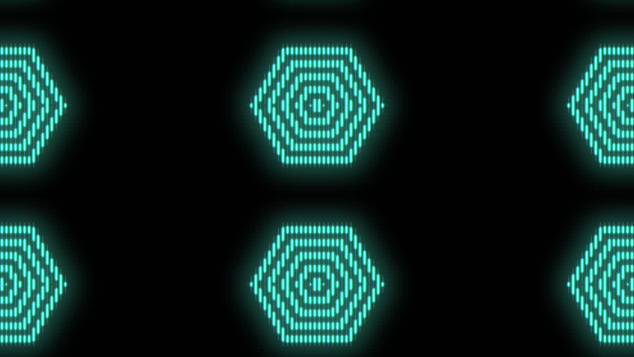 moderna gröna sexkantiga mönster med neonljus