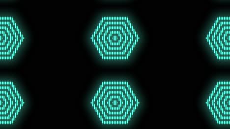 Modern-green-hexagons-pattern-with-neon-light