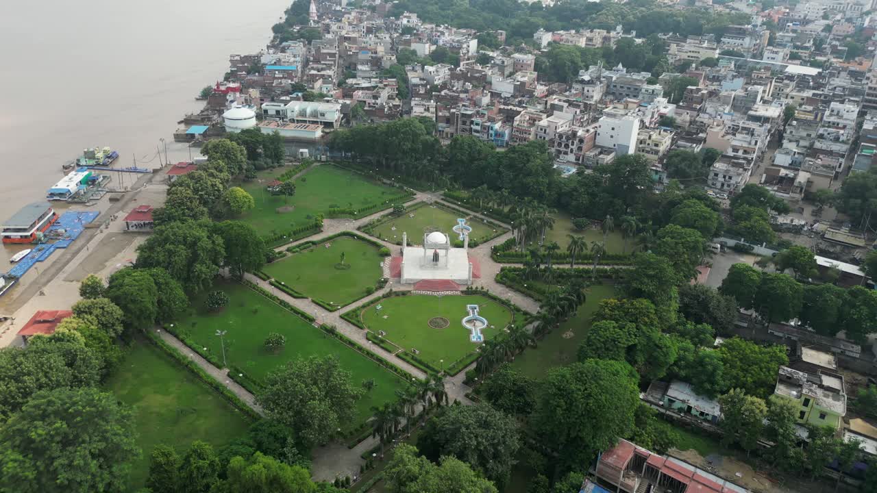 Sant Ravidas Smarak Park near assi ght bird eye in varanasi in india