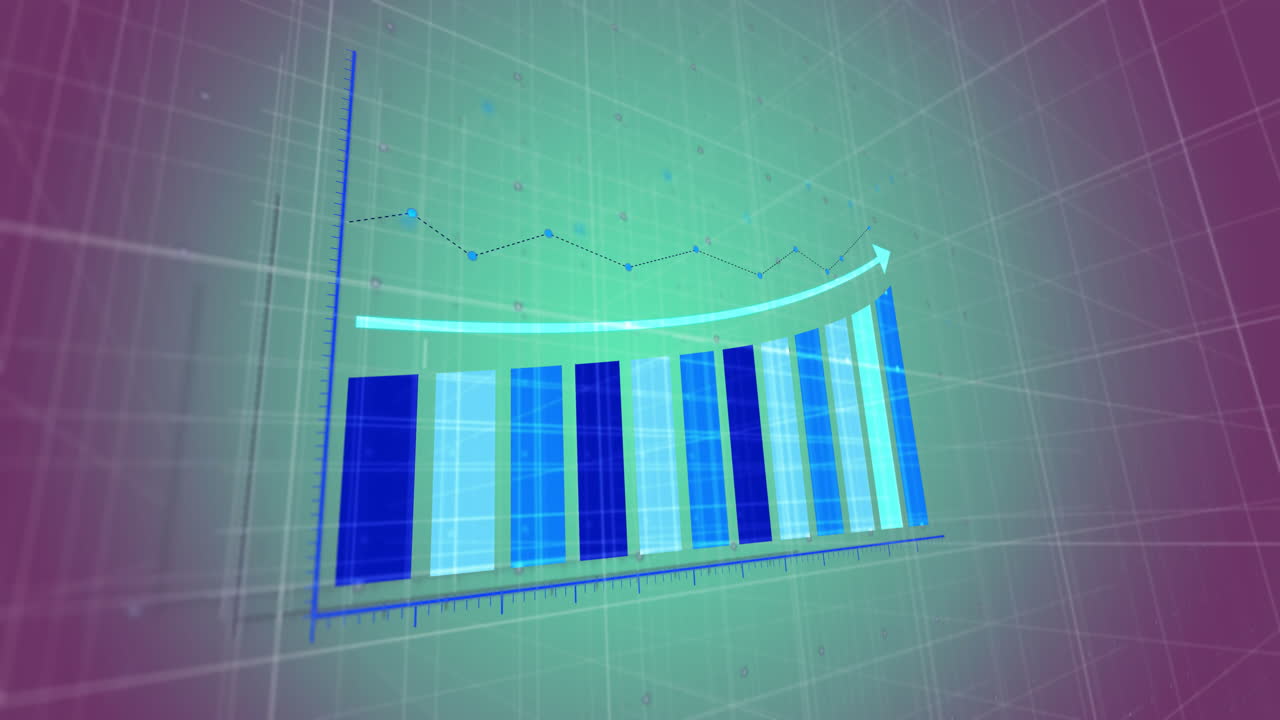 Animation of diagrams moving on green background