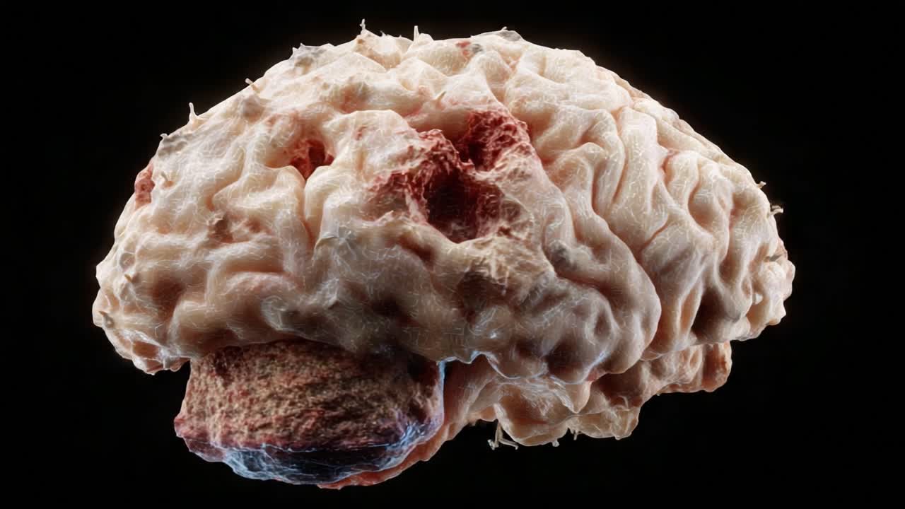 Explored in Detail: The Intricate Structure and Texture of a Human Brain Representation Captured in Stunning Visuals, Highlighting Its Complex Features and Unique Characteristics