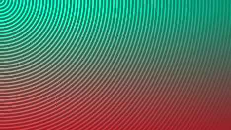 Animation-background-radial-wave-circular-line-motion-graphics-loop-pattern-design-colour-visual-digital-effect-optical-illusion-beautiful-4K-teal-red