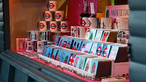 special mugs and magnetic coasts for christmas, london, united kingdom