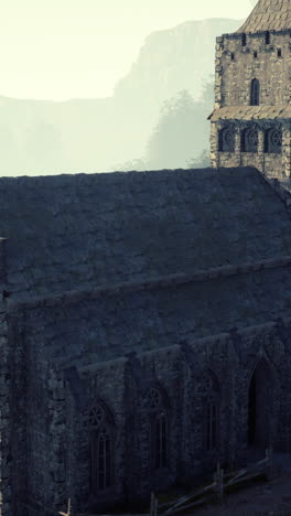 a stone church in a medieval castle