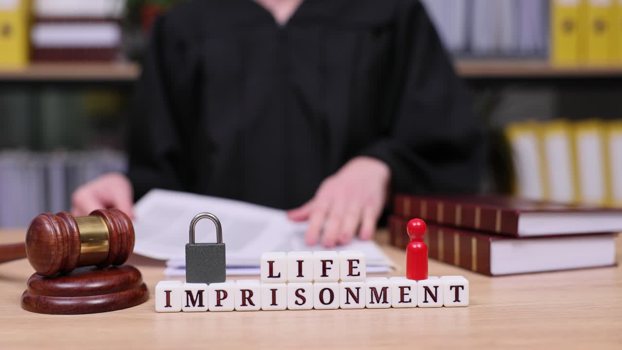 Life Imprisonment Concept with Judge and Gavel